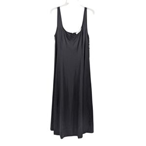 NWT ASTR The Label Black A Line Midi Linen Blend Dress XL Minimalist Capsule